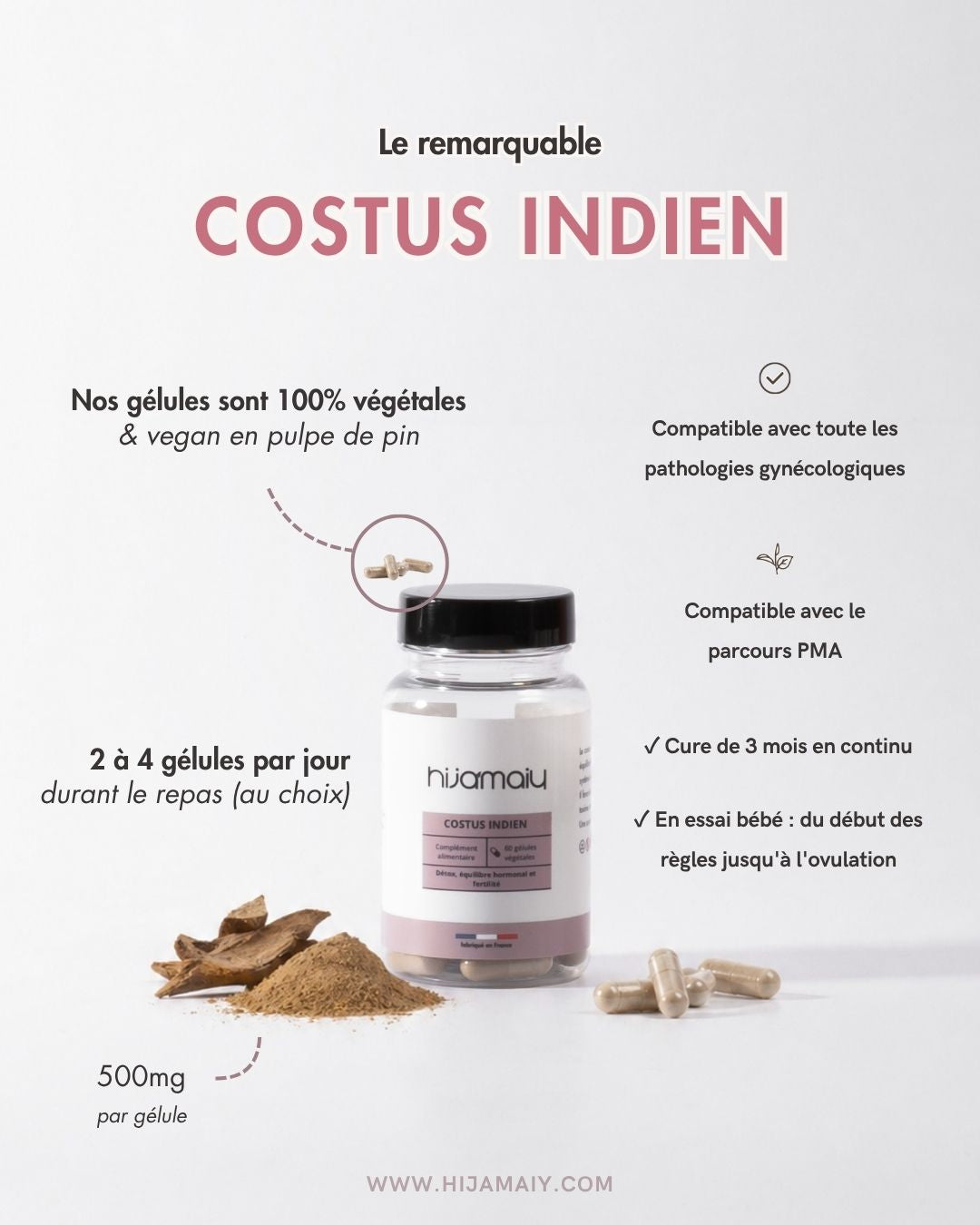 Gélules de Costus Indien